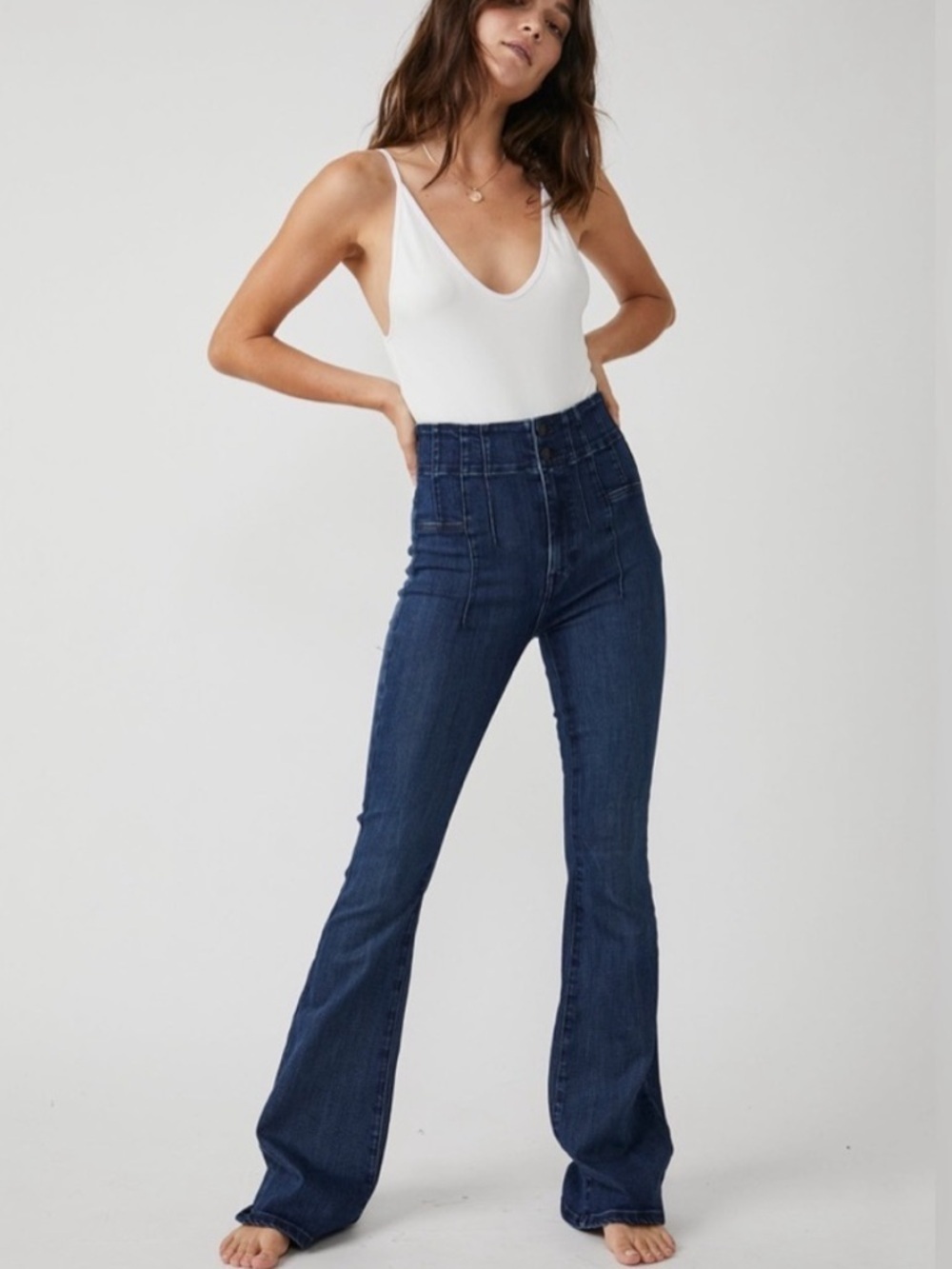 Free People We the Free Jayde High Rise Flare Jeans Sz 32S